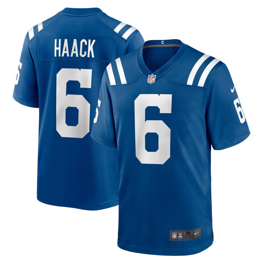 Men Indianapolis Colts 6 Matt Haack Nike Royal Game Player NFL Jersey